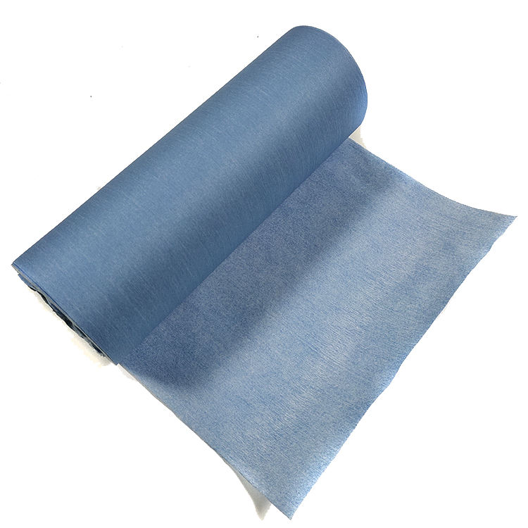 Blue spunlace nonwoven fabric roll