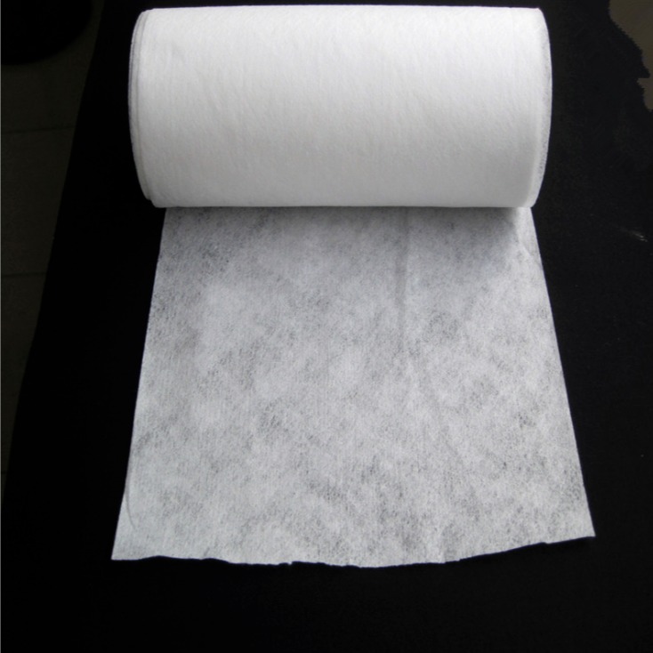 White spunlace nonwoven fabric roll